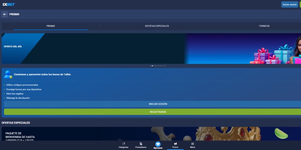 1xBet las mejores promociones