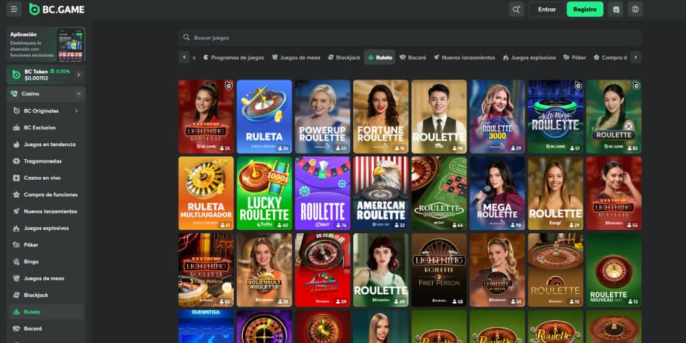 BCGAME casino ruletas originales