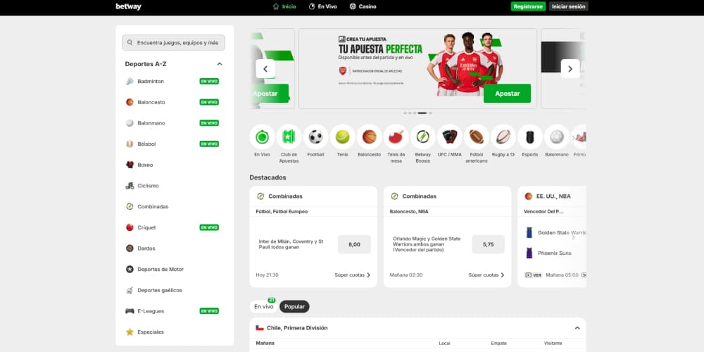 Betway apuestas de fútbol