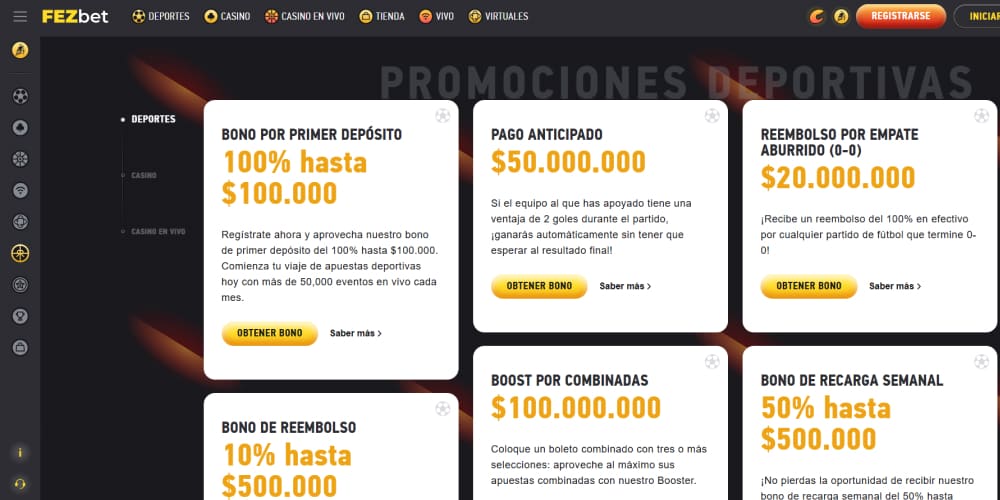 FezBet oferta de bonos