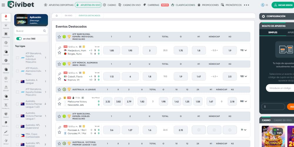 Ivibet apuestas en vivo