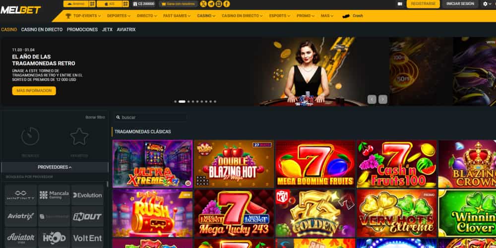 MelBet casino mejores tragamonedas